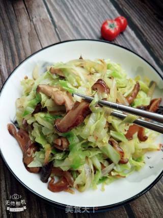 香菇炒包菜的做法步骤：14