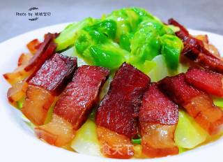#年夜饭#腊肉炒儿菜#腊味#的做法步骤：11