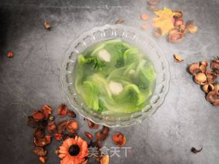 生菜鱼丸汤的做法步骤：4