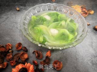 生菜鱼丸汤的做法步骤：6