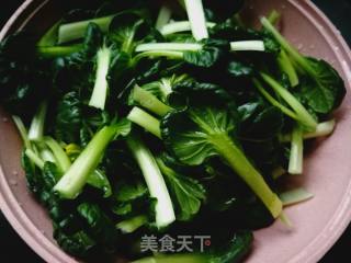 千叶菜炒豆腐的做法步骤：1