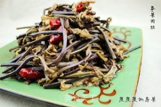 蕨菜肉丝的做法步骤：3