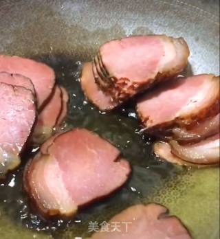 #腊味#腊肉炒折耳根的做法步骤：6
