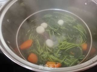 陈肾胡萝卜马蹄蜜枣煲西洋菜的做法步骤：2