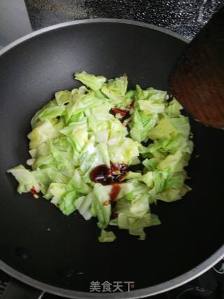 蚝油蒜香炝包菜的做法步骤：7