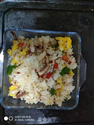 烤箱菜 海鲜焗饭的做法步骤：8
