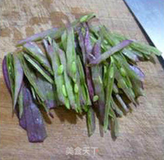 扁豆茭白炒面的做法步骤：4