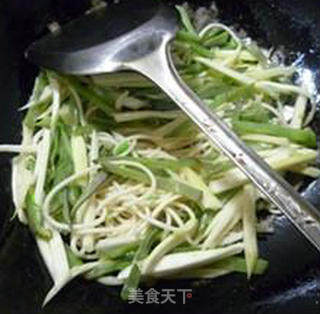 扁豆茭白炒面的做法步骤：8