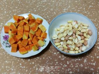 南瓜花生豆浆的做法步骤：2