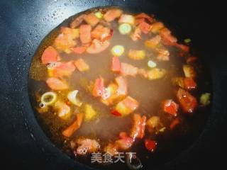西红柿鸡蛋菠菜面片的做法步骤：6