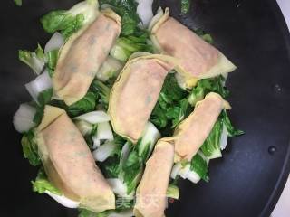 家常菜蛋饺烧青菜的做法步骤：6