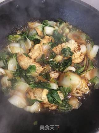 家常菜蛋饺烧青菜的做法步骤：9