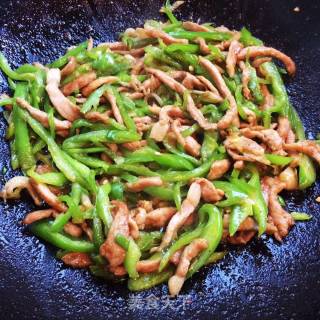 青椒肉丝拌面的做法步骤：5