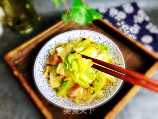 培根炒卷心菜的做法步骤：8