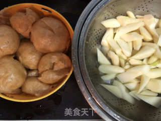 糖醋面筋茭白的做法步骤：4
