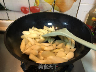 糖醋面筋茭白的做法步骤：5