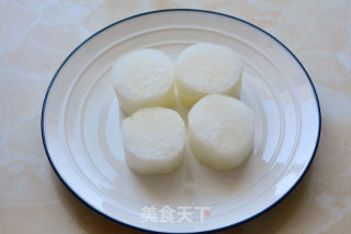 鲜虾瑶柱蒸冬瓜的做法步骤：1