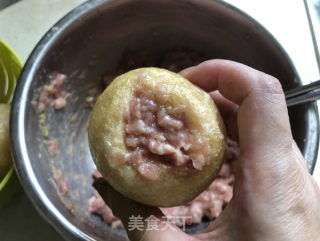 油面筋塞肉的做法步骤：5