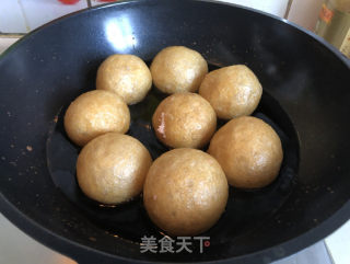 油面筋塞肉的做法步骤：8
