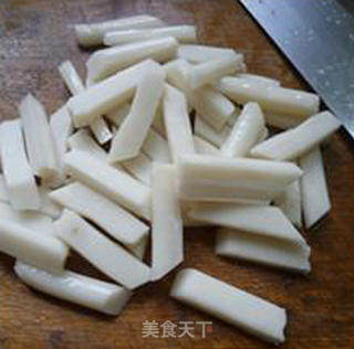 猪油渣青菜炒年糕的做法步骤：6