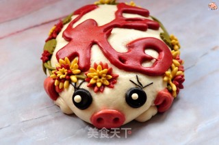 “猪”福永远花糕馒头的做法步骤：33