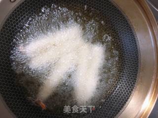 炸面线虾的做法步骤：3