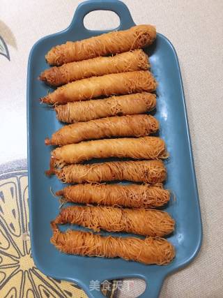 炸面线虾的做法步骤：5