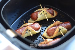 黑椒牛肉香肠吐司卷的做法步骤：7