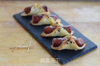 黑椒牛肉香肠吐司卷的做法步骤：8