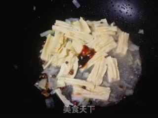 #团圆饭#油麦菜炒腐竹的做法步骤：5