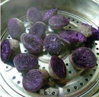 椰蓉紫薯糕的做法步骤：7