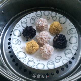 三色福丸子的做法步骤：6