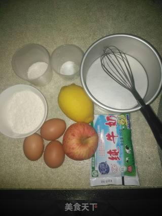 苹果戚风蛋糕（6寸）的做法步骤：1