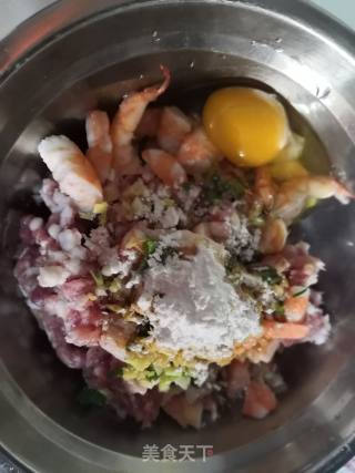 主食—南瓜鲜虾肉末饺子的做法步骤：6