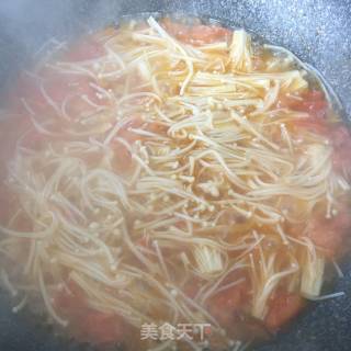 西红柿烩金针菇的做法步骤：3