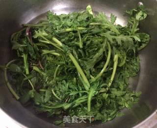 白灼茼蒿的做法步骤：5