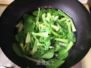 油菜香菇的做法步骤：4