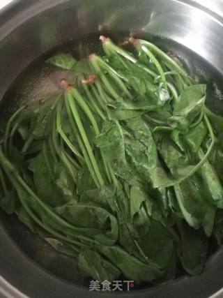 #团圆饭#蒜香菠菜的做法步骤：3