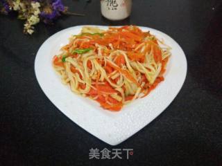 团圆菜-胡萝卜炒金针菇的做法步骤：7