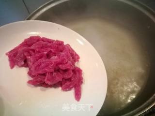 炝拌瘦肉豆菜菜的做法步骤：5