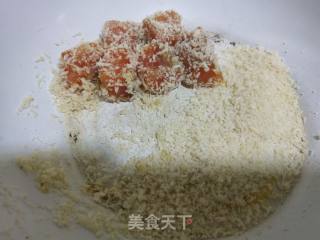 香酥三文鱼块的做法步骤：5