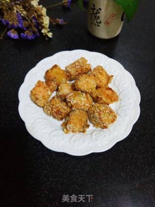 香酥三文鱼块的做法步骤：7
