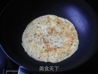榨菜鸡蛋饼的做法步骤：7