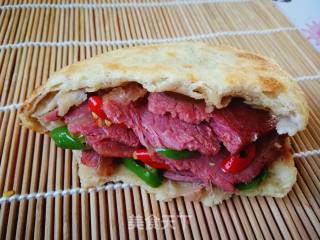 #团圆饭#烧饼夹牛肉的做法步骤：11