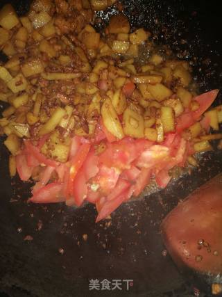 #团圆饭#肉末土豆丁的做法步骤：7