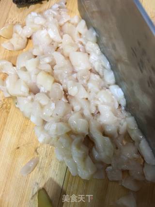 生煎韭菜扇贝元宝饺的做法步骤：2