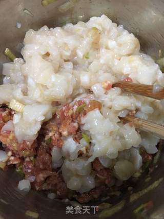 生煎韭菜扇贝元宝饺的做法步骤：4