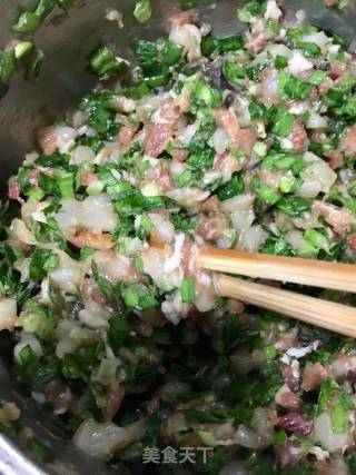 生煎韭菜扇贝元宝饺的做法步骤：9