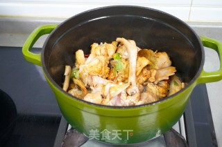 小鸡蘑菇炖粉条的做法步骤：3