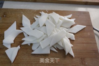 火腿炒饵块的做法步骤：3